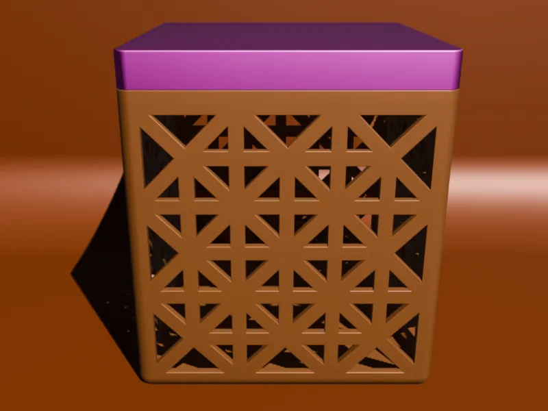 Ornate Dual-Color Trinket / Jewelry Box V3D ID-37
