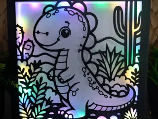Cute Baby Dinosaur - Modular Light Box Insert