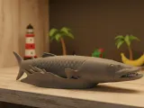 Barracuda modelo realista com base trofeu-0