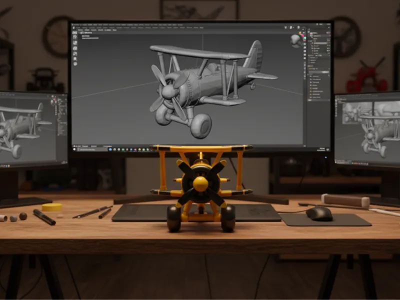 Vintage Biplane (Chibi Aircraft)
