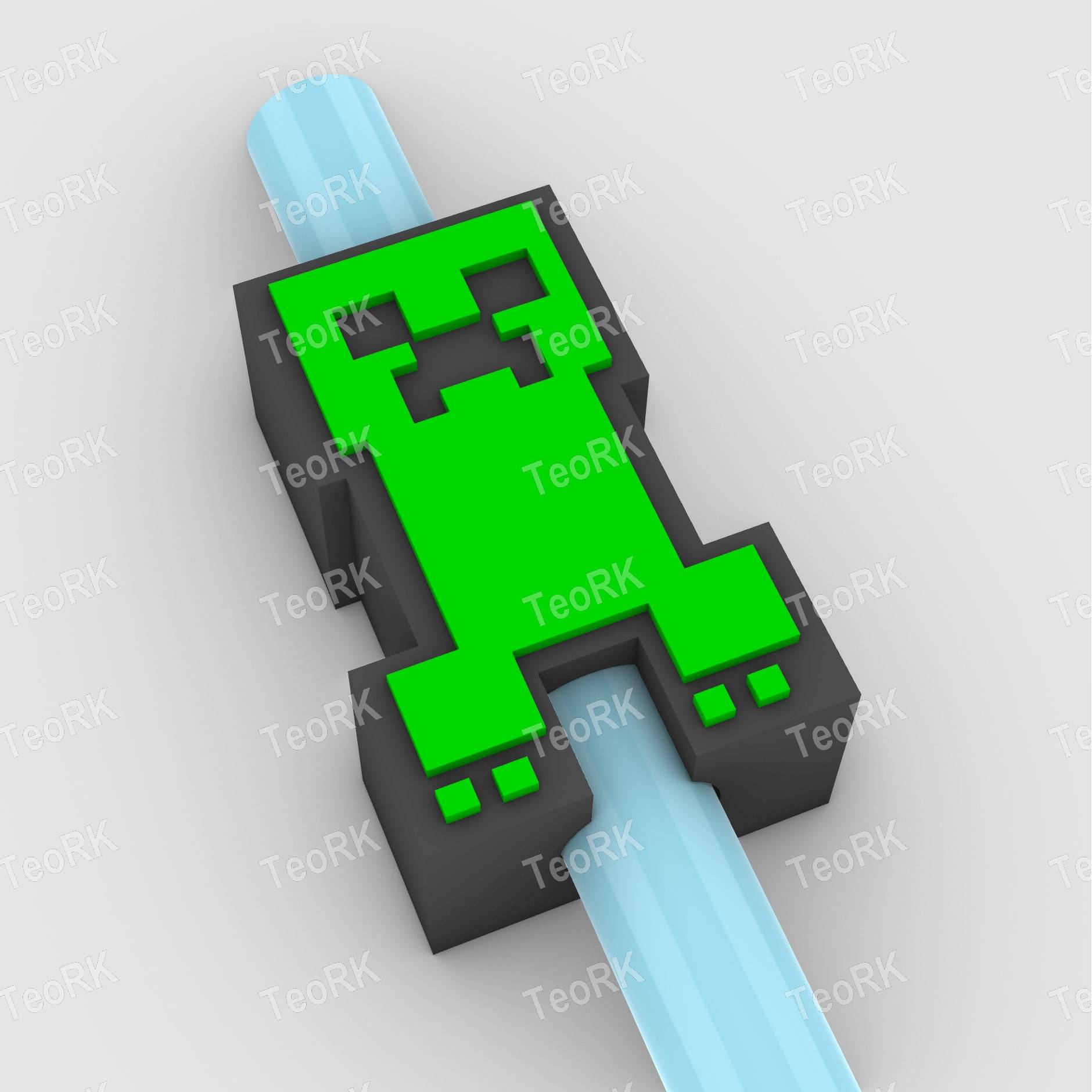 Straw Topper MINECRAFT CREEPER