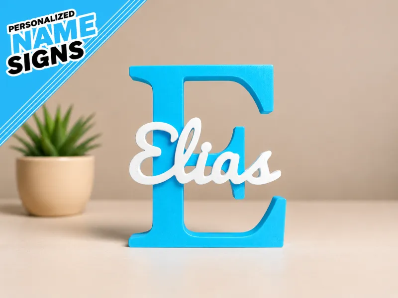 Placa de Nome 3D - Elias