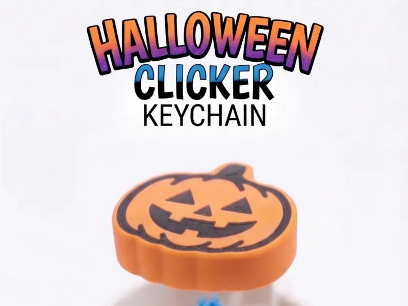 Halloween clicker keychain