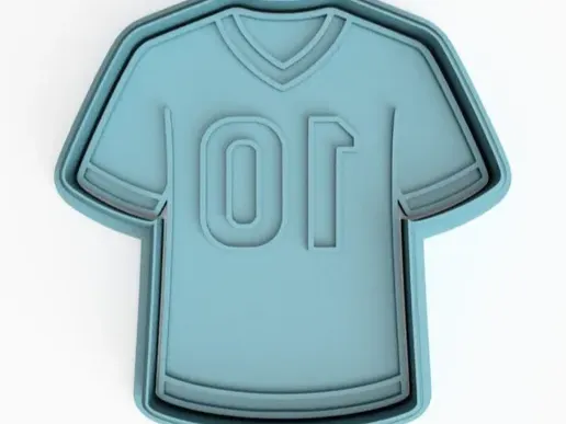 Soccer Jersey #10 Cookie Cutter  - camiseta de futbtbol