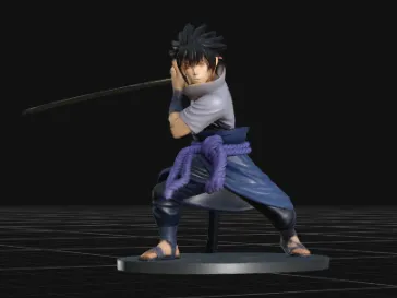 Sasuke Uchiha Dynamic Action Figure - Anime 3D Printable Fig