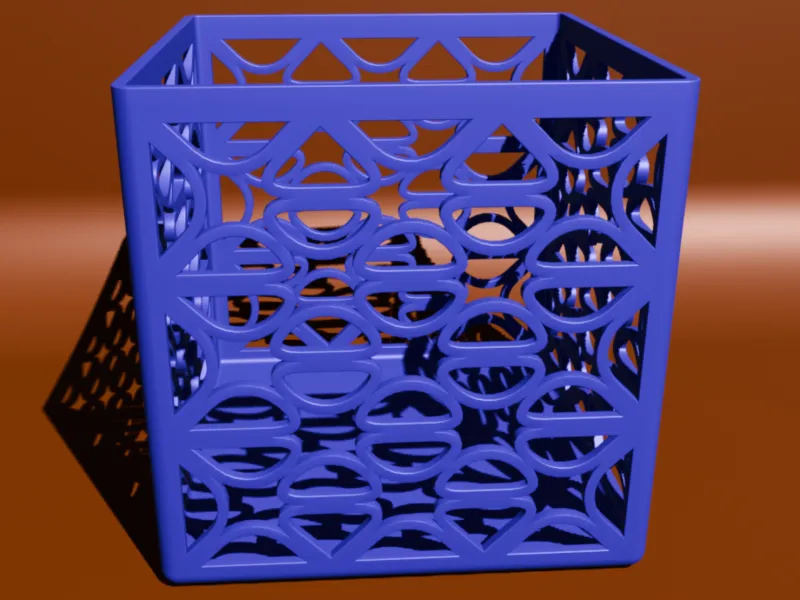 Mesh Storage Box / Trinket Box V3D ID-50