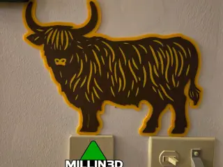 Cute Highland Cow Wall Decor