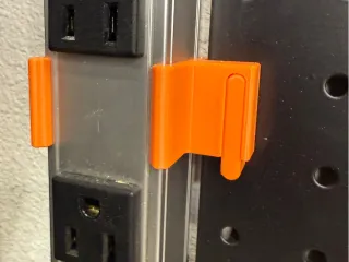 Pegboard Power Strip Hanger