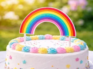 Rainbow Cake Topper