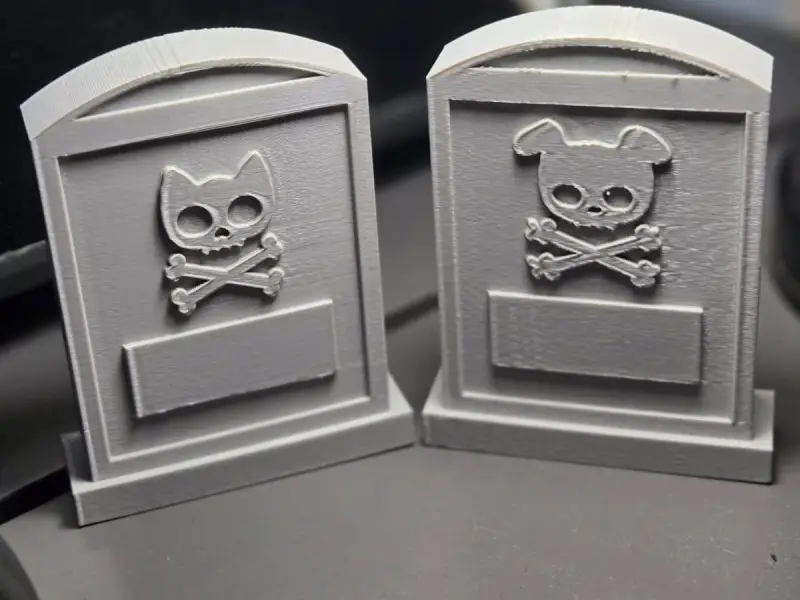 Dog and cat gravestones