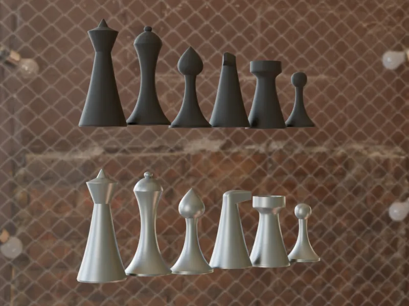 Conjunto de ajedrez moderno 3MFL – Piezas minimalistas y elegantes para impresión 3D