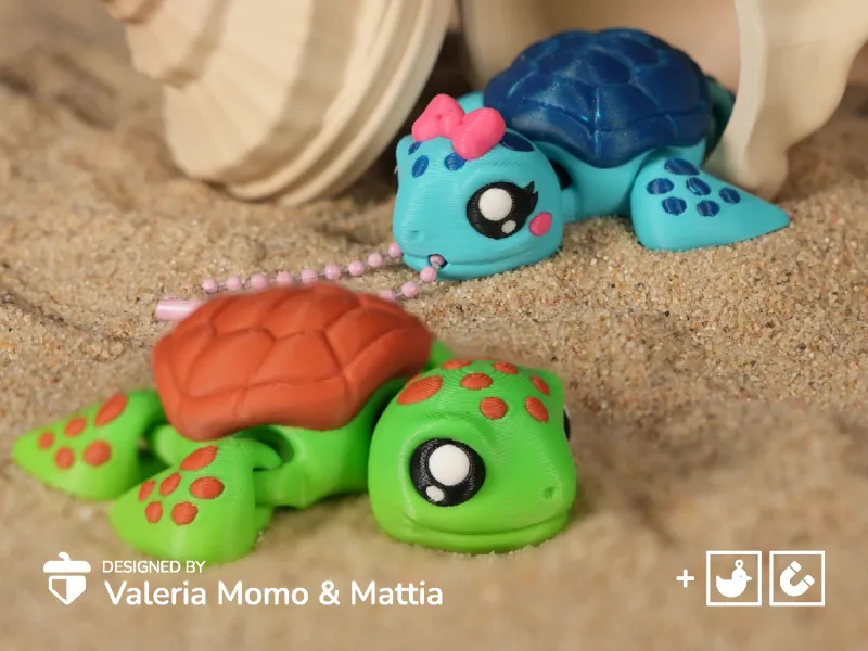Cute Flexi Sea Turtle  (Toy, Keychain, Magnet)