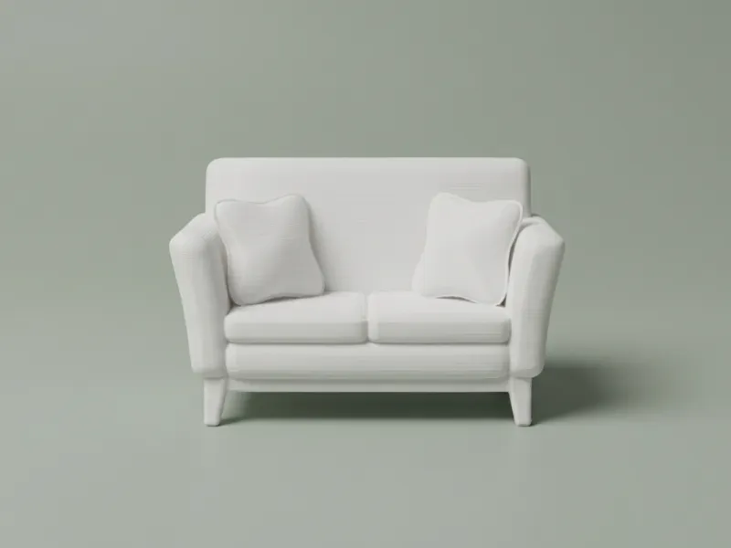 Cozy Two-Seater Sofa – Dollhouse Furniture