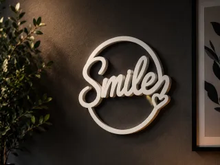 Smile Wall Art-Modern Minimalist Home Decor