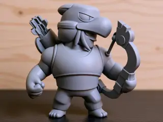 Bo Brawl Star Miniature Fan Art