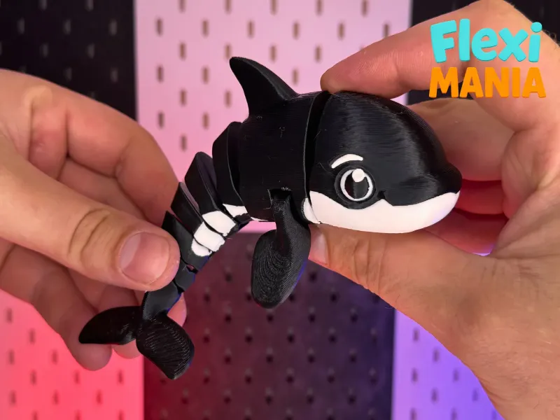 Flexi Cute Orca - Print-in-Place Orca – No Supports Needed