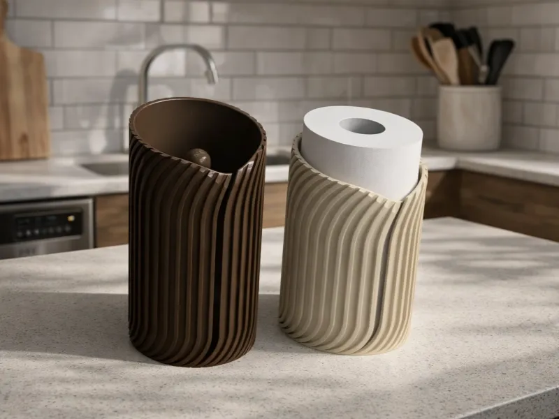Soporte de papel toalla retorcido