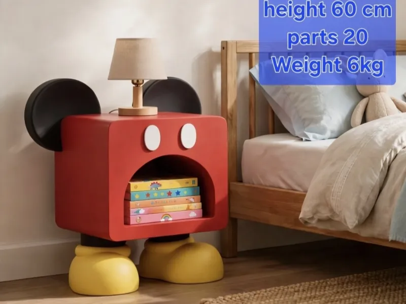Mickey Mouse Style Kids Nightstand STL 60 cm multiparts