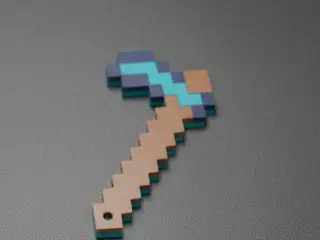 minecraft hoe keyring