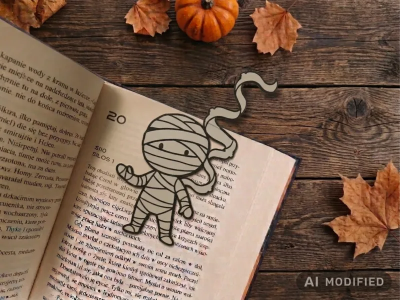 🧟‍♂️ Cute Mummy Halloween Bookmark (Spooky 3D Print)