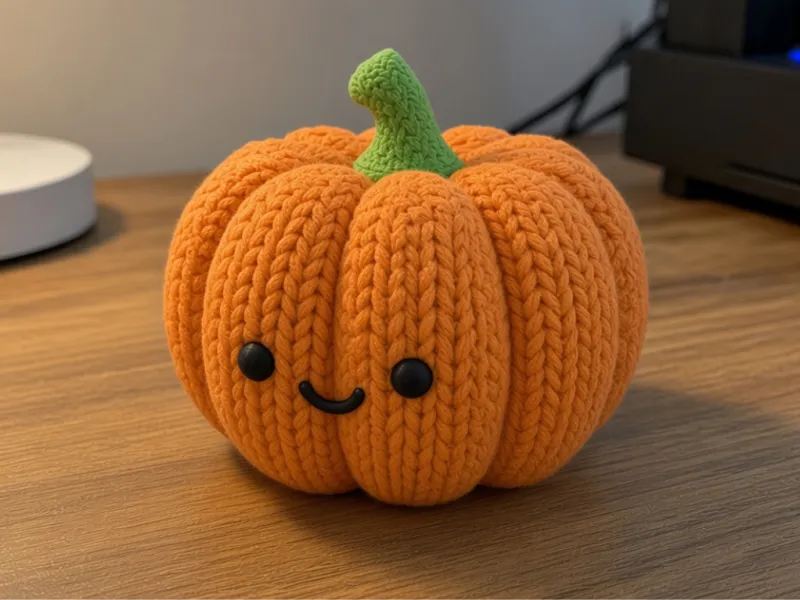 Knitted Cute Pumpkin