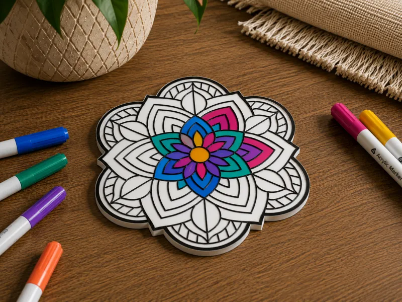 Mandala para colorear con tematica Flor (1)