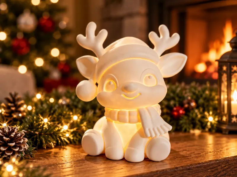 Weihnachtsrentier LED-Kerzenhalter