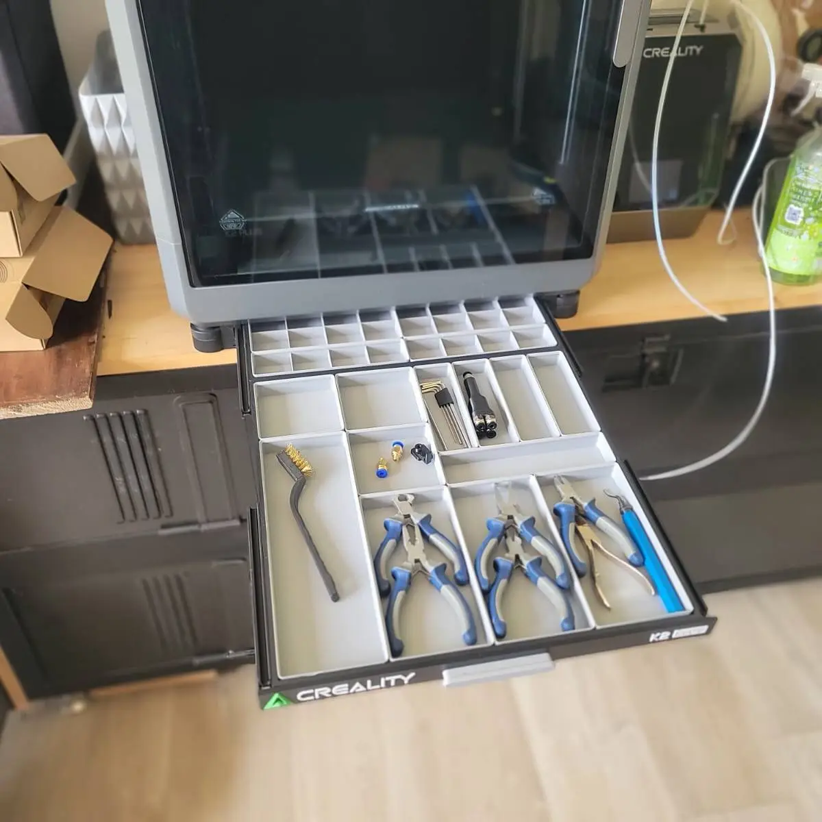 K2 Plus drawer Remix  with printable rail