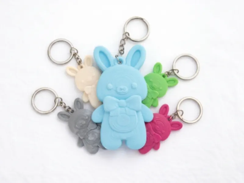 Cute easter bunny keychain