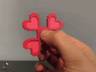 ❤️ Pixel Heart Multi Spinner – Bearing-Free 3D Printable Fid