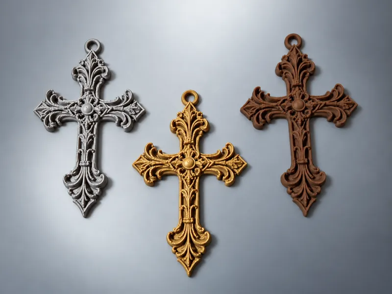 Ciondolo/Portachiavi Croce Reliquia Gotica