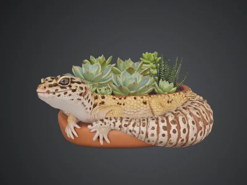 Maceta de gecko