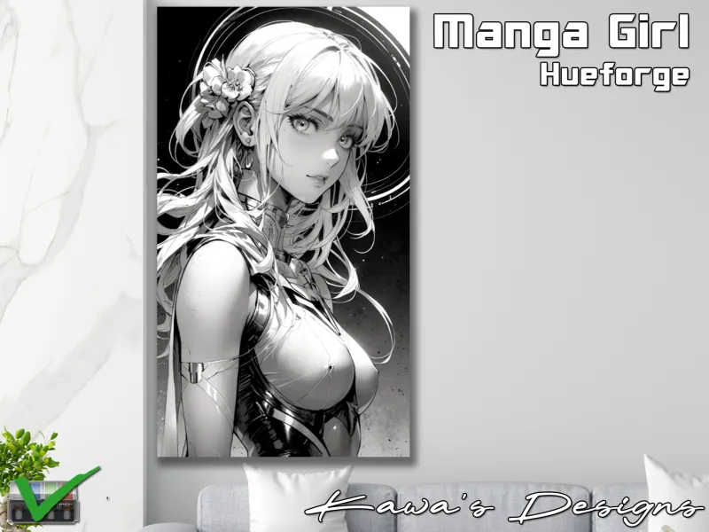Manga Girl Hueforge