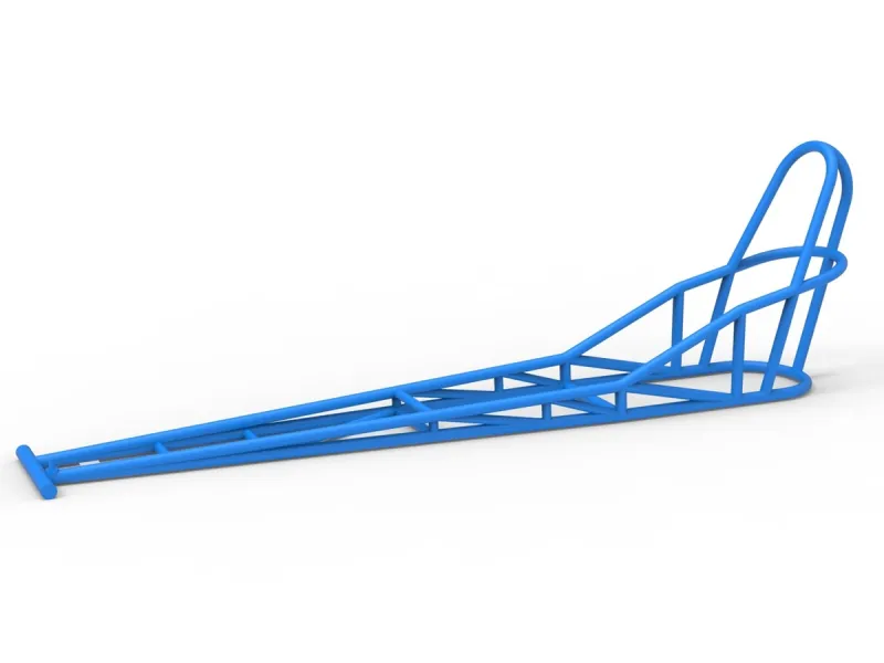 Frame of old school Front engine dragster V8 Scale 1:25