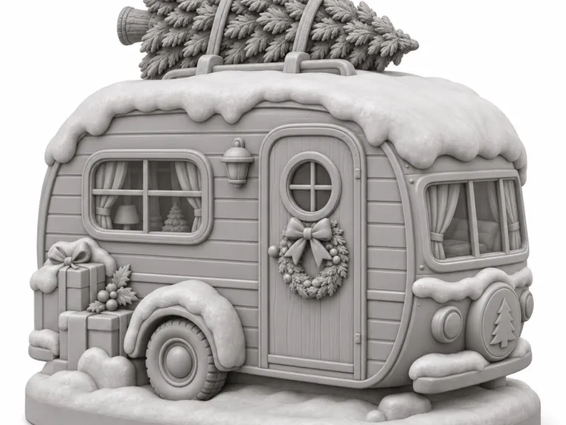 Vintage-Weihnachtscaravan