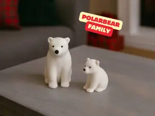POLAR BEAR FAMILY - MOM & CHILD
