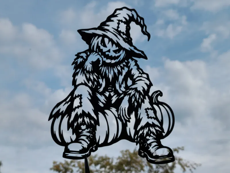 Creepy Scarecrow Pumpkin Wall Art Decor