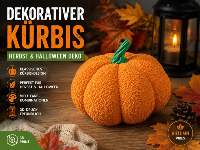 Dekorativer Kürbis – Herbst & Halloween Deko