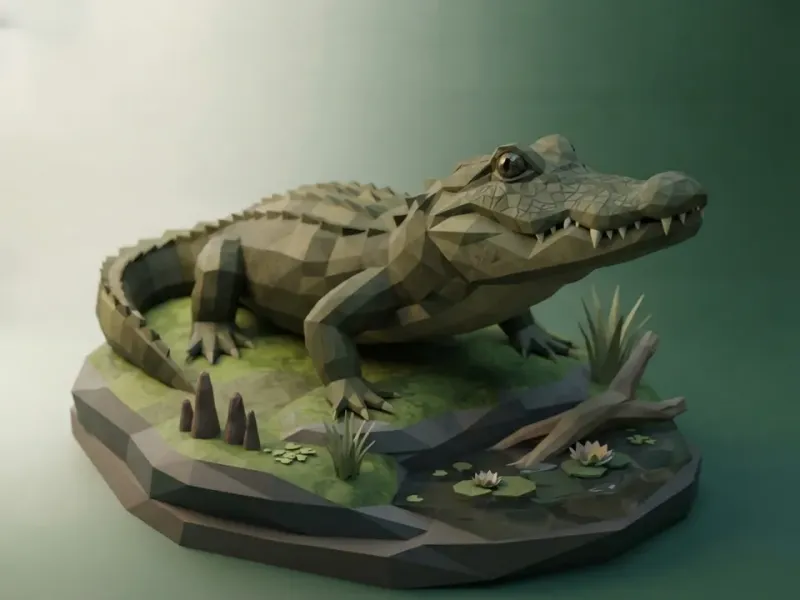 Low Poly Alligator