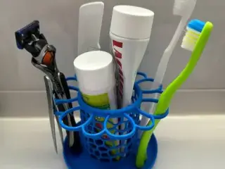 Flower toothbrush holder