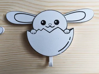 Key & Towel Holder - Wall Bunny - Funny and Cute Organizer