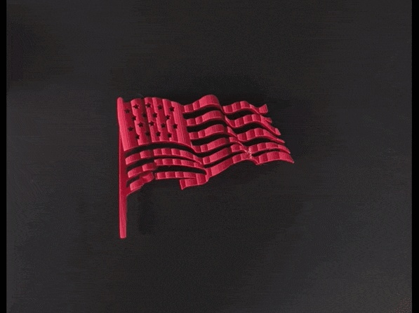 Text Flip - United States Flag