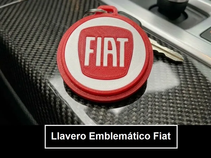Emblematischer Fiat-Schlüsselanhänger