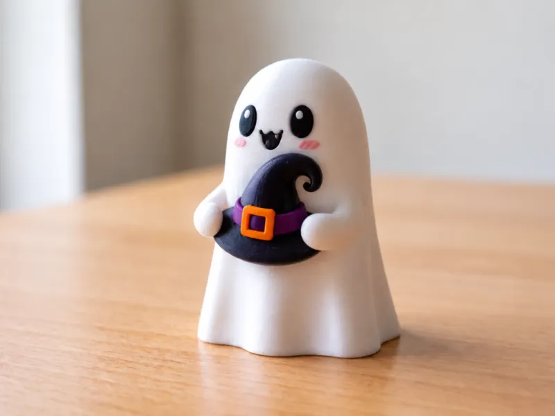Geist mit Hexenhut Halloween-Dekoration
