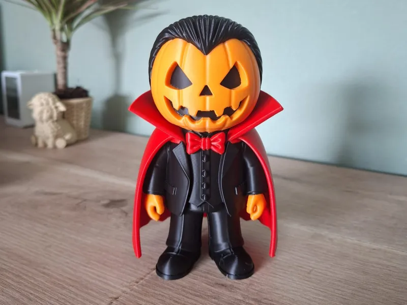 Pumpkin Dracula – Cute Halloween Figurine
