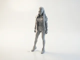 Cool Goth Girl Figurine Movies TV 3D Printable
