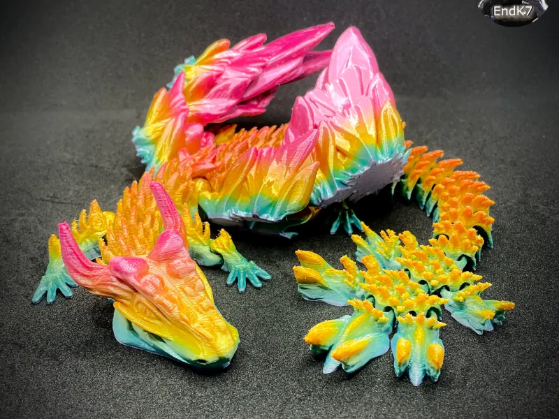 Grande Glorioso Drago - Alato - Articolato - Multicolore