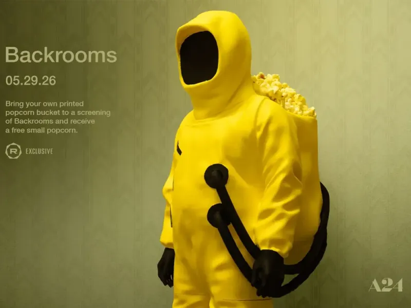 Backrooms movie official popcorn bucket model from A24