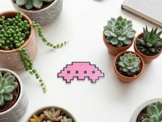 Space Invaders: 8-Bit Pixel Art Keychains