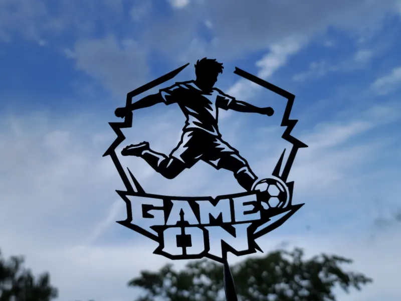 Game On Fußballspieler Wanddekor